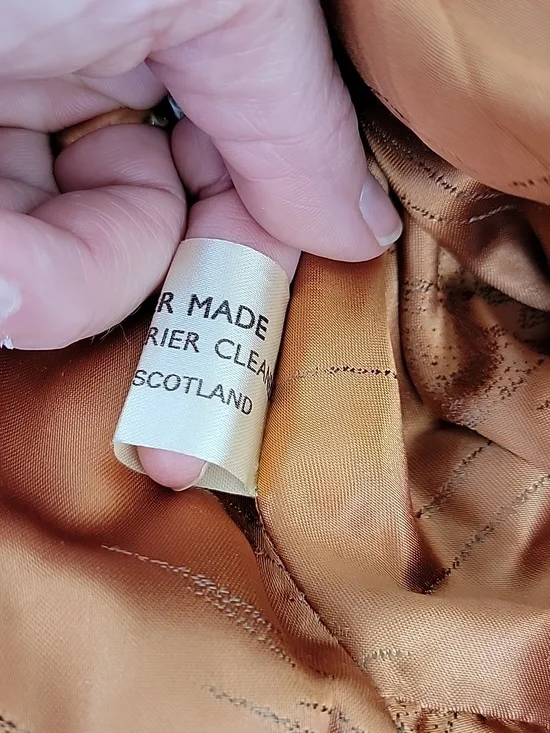 70's Women's Tan Faux Fur Belted Coat No Size Tag - Picture 15 of 15